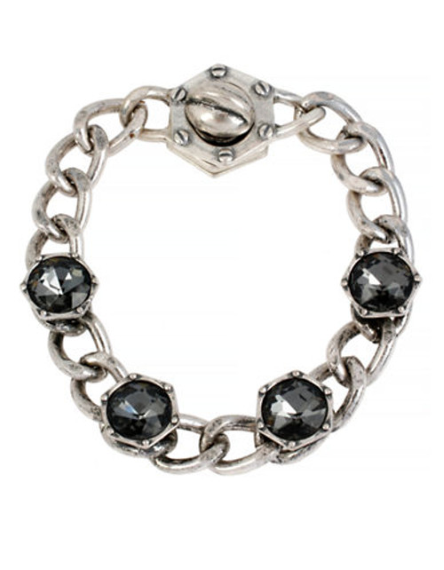 Kenneth Cole New York Midnight Sky Metal Glass  Bracelet - Black Diamond