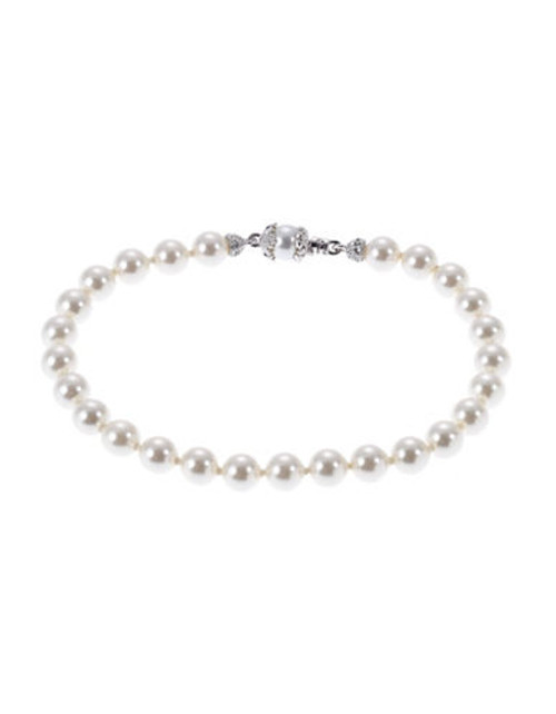 Nadri Pearl Strand Bracelet - Silver