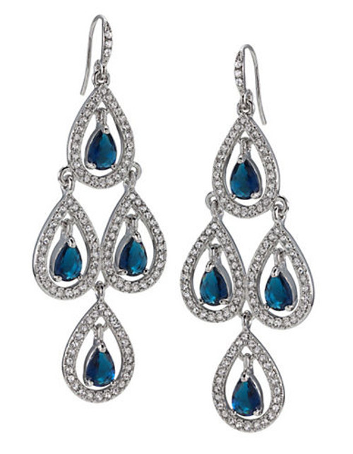 Carolee Simply Blue Pave Crystal Chandelier - Blue