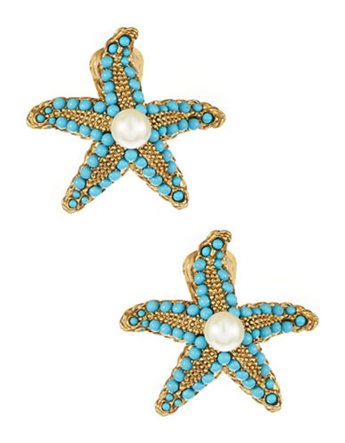 Kenneth Jay Lane Starfish Clip earring - Turquoise