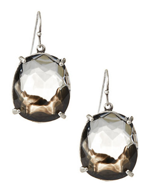 Gerard Yosca Crystal Drop Earrings - Silver