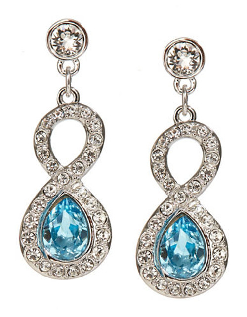 Swarovski Afire Crystal Drop Earrings - Silver