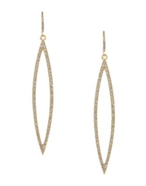 A.B.S. By Allen Schwartz Pave Navette Drop Earrings - GOLD