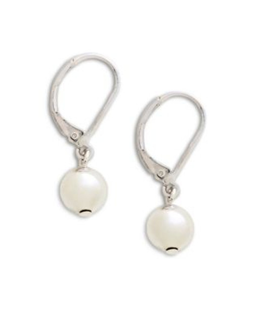 Lauren Ralph Lauren 8mm Ball Drop Earrings - WHITE