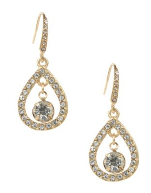 A.B.S. By Allen Schwartz Hanging Teardrop Earrings - GOLD