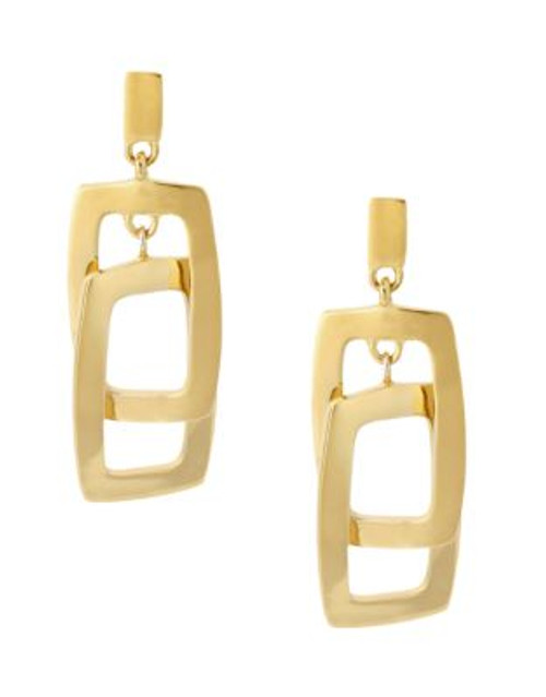Kenneth Cole New York Gold Rectangle Link Drop Earring - GOLD
