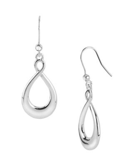 Kenneth Cole New York Silver Small Figure Eight Drop Earring - SILVER