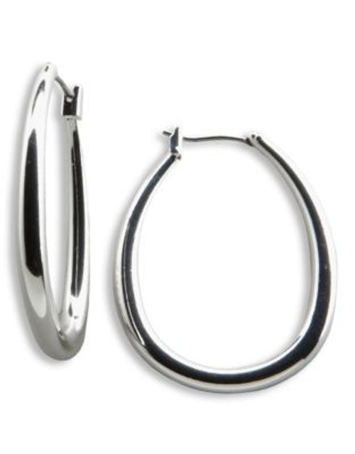 Lauren Ralph Lauren Medium Tube Hoop - SILVERTONE