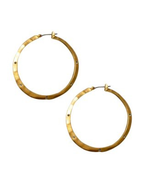 Kenneth Cole New York Gold Pave Hoop Earring - GOLD