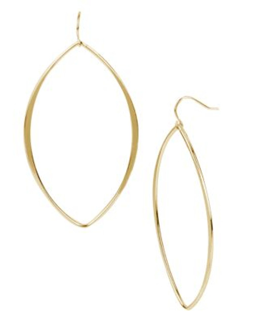 Kenneth Cole New York Large Gold Oval Drop Earring - GOLD