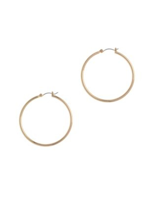 Nine West Pierced Gold Large Hoop Earring - GOLD