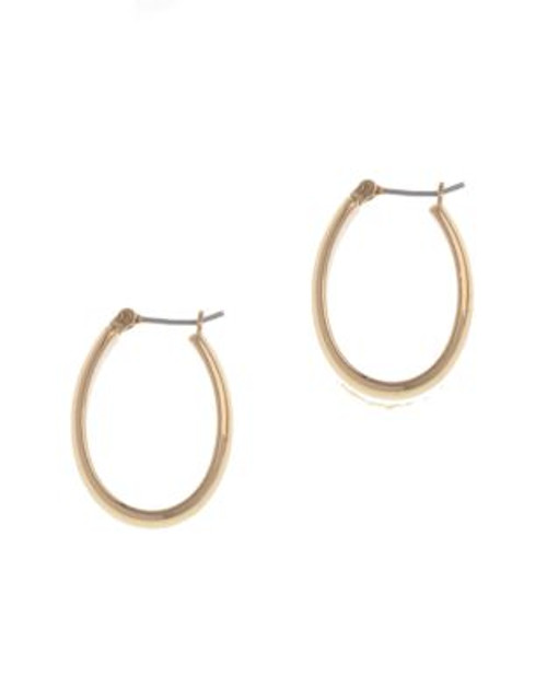 Nine West Pierced Oval Hoop Earring - GOLD
