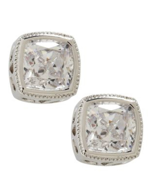 Nadri Cubic Zirconia Bezel Earrings - CRYSTAL