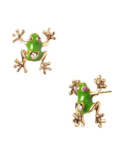 Betsey Johnson Frog Stud Earring - GREEN