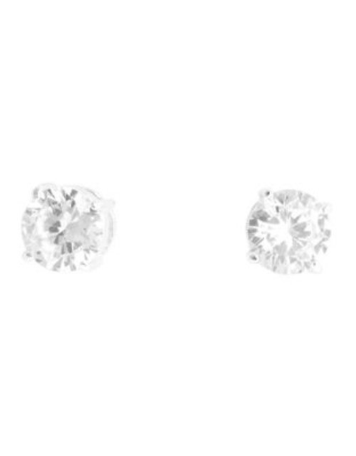 Nine West Round Button Earring - SILVER