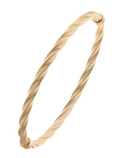 Fine Jewellery 14K High Polished Twist Bangle - YELLOW GOLD