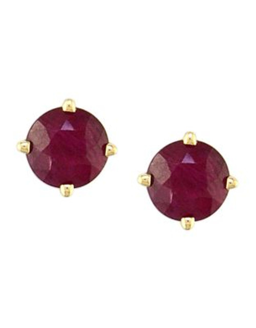 Effy 14K Yellow Gold Ruby Stud Earrings - RUBY