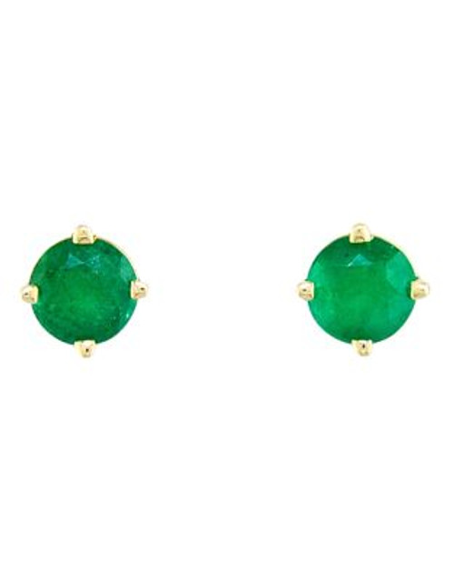 Effy 14K Yellow Gold Emerald Stud Earrings - EMERALD