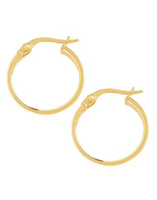 Fine Jewellery 14K Yellow Gold Small Curved Polished Hoop Earrings - YELLOW GOLD