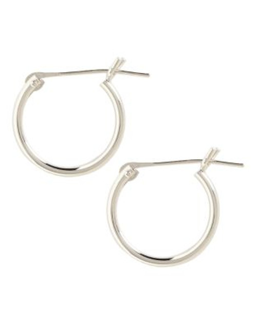 Fine Jewellery 14K White Gold Tube Hoop Earrings - WHITE GOLD