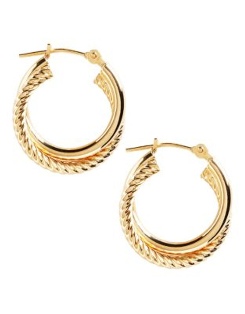 Fine Jewellery 14K Yellow Gold Double Spiral Hoop Earrings - YELLOW GOLD