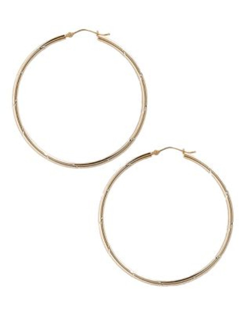 Fine Jewellery 14K Yellow Gold And Sterling Silver Satin Hoop Earrings - AURAGENTO (SILVER/GOLD)