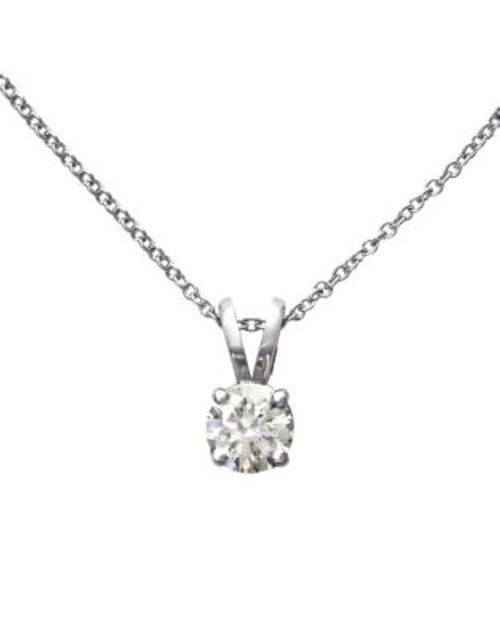 Effy 14K White Gold 0.33ct Diamond Pendant - DIAMOND