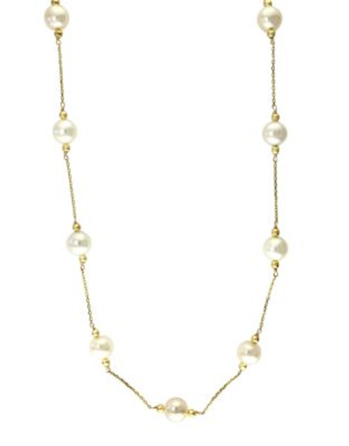 Effy 14K Yellow Gold Pearl Station Necklace - PEARL