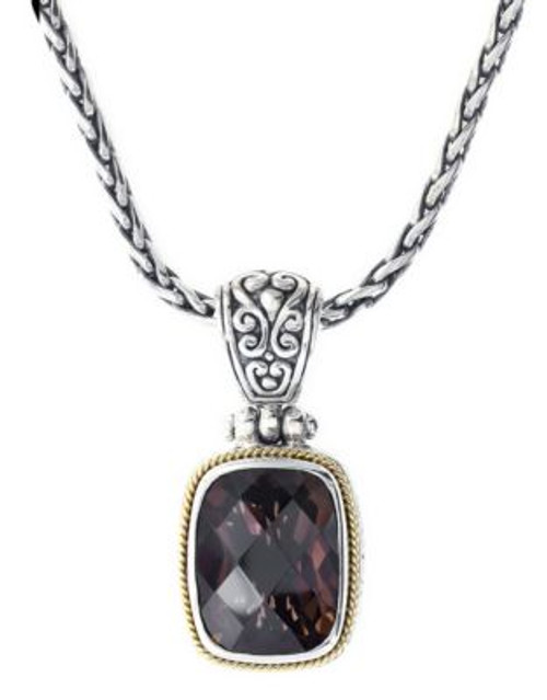 Effy 18k Yellow Gold and Silver Smoky Quartz Pendant - SMOKEY