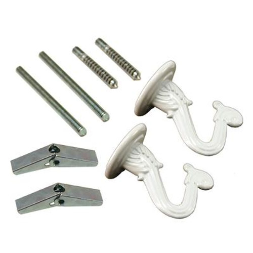 White Swag Hooks - 2 Piece