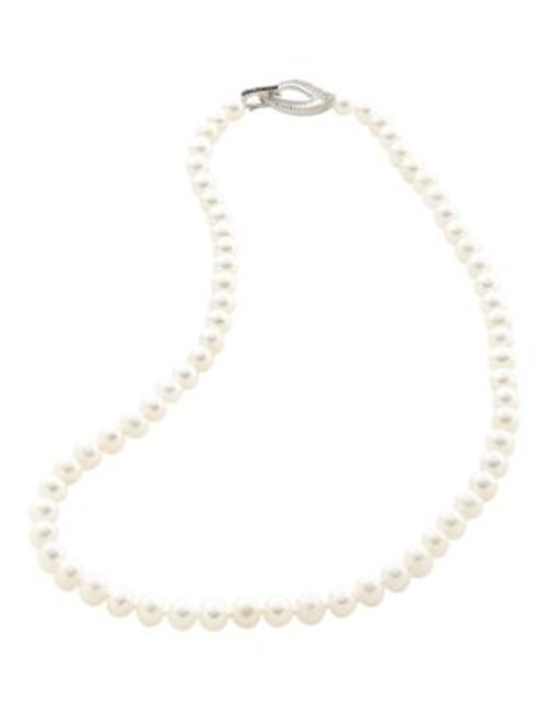 Town & Country Sterling Silver Black And White Pearl Necklace - PEARL