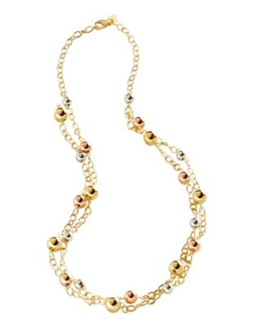 Fine Jewellery 14K Yellow Gold And Sterling Silver Double Row Necklace - AURAGENTO (SILVER/GOLD)