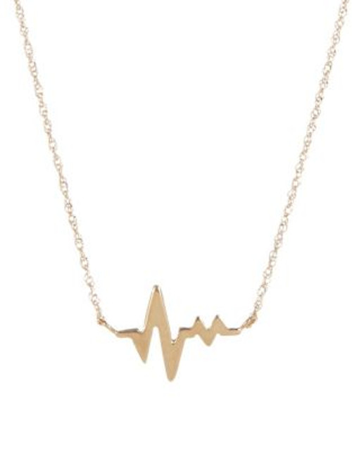 Fine Jewellery 14K Small Heart Beat Pendant - YELLOW GOLD