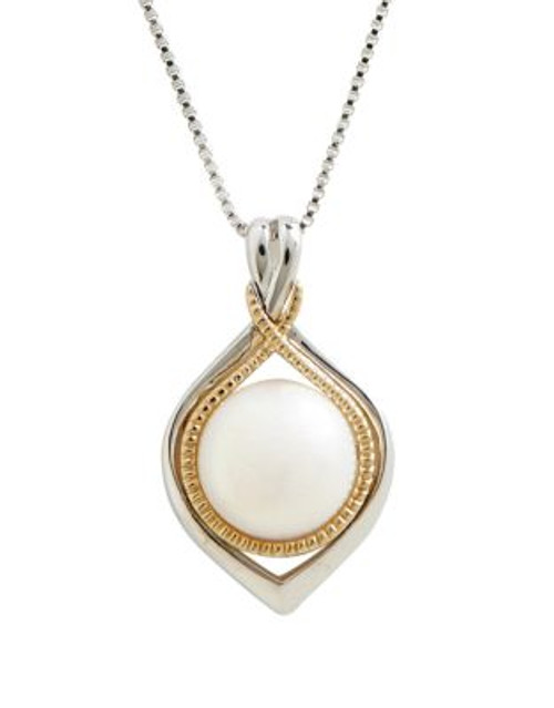 Fine Jewellery Sterling Silver 14K Yellow Gold And Pearl Pendant - PEARL