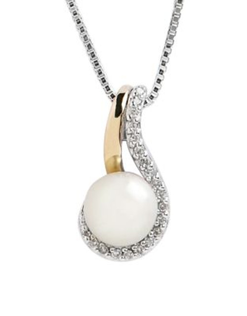 Fine Jewellery 14K Yellow Gold Diamond And Pearl Pendant - PEARL