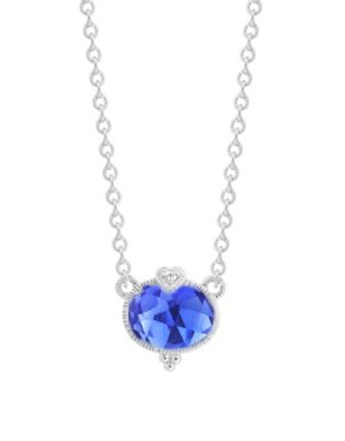 Judith Ripka La Petite Oval Stone Necklace - CORUNDUM