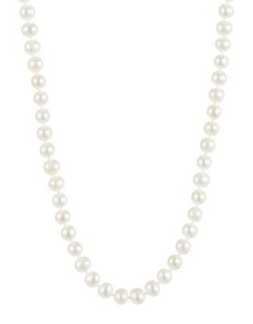 Fine Jewellery 14K Yellow Gold Short Freshwater Pearl Necklace - WHITE