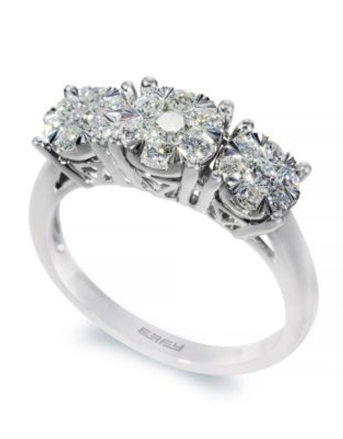 Effy 14K White Gold Diamond Ring - WHITE - 7