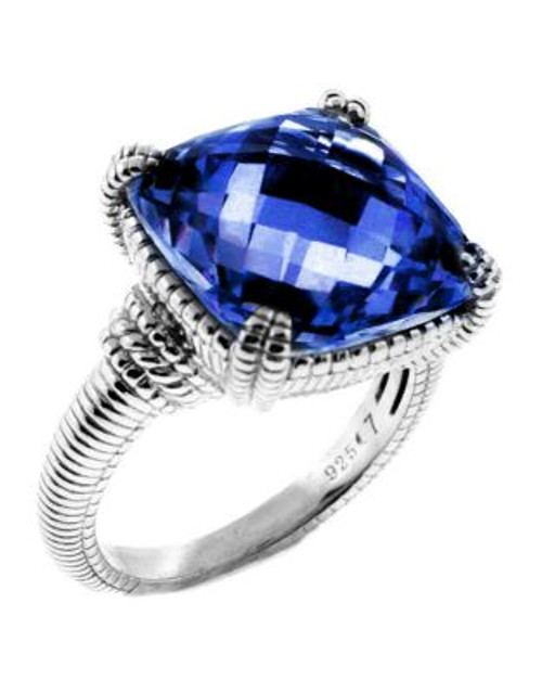 Judith Ripka La Petite Cushion Stone Ring - CORUNDUM - 7