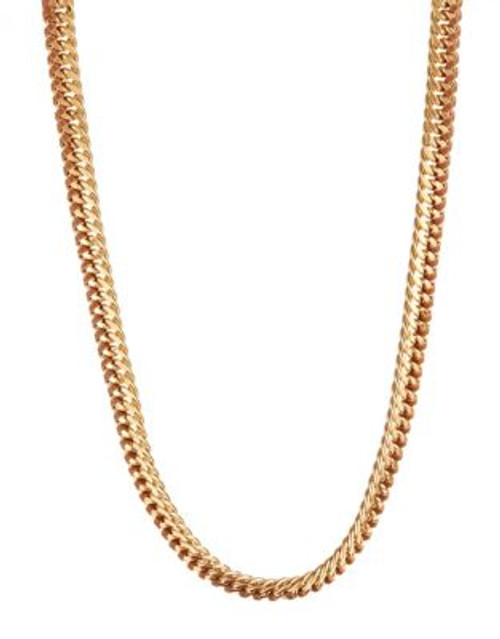 Trina Turk Leather Wrapped Curb Chain Necklace - TAN