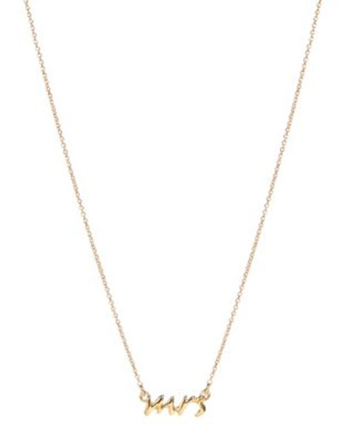 Kate Spade New York Say Yes Mrs Necklace - GOLD