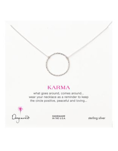 Dogeared Karma Collection Sterling Silver No Stone Single Strand Necklace - SILVER