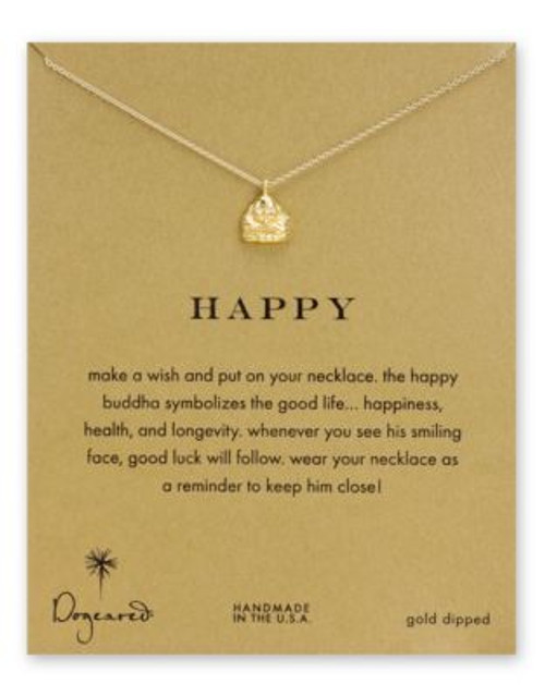 Dogeared Happy Buddha Necklace - GOLD