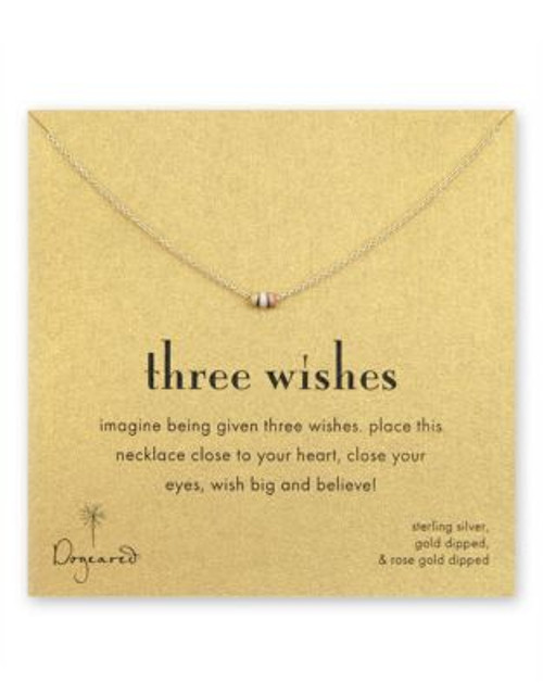 Dogeared Three Wishes Stardust Bead Necklace - MIXED METALS