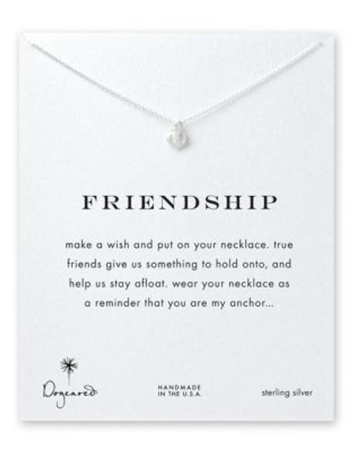 Dogeared Freindship Anchor Necklace - SILVER