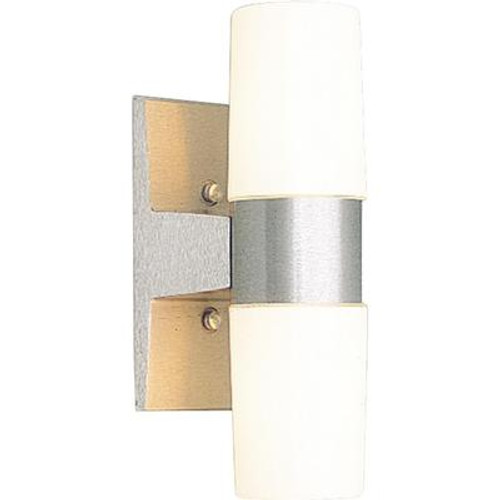 Satin Aluminum 2-light Wall Lantern