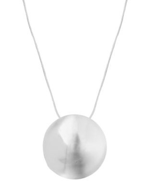 Robert Lee Morris Soho Sculptural Disc Pendant Necklace - SILVER