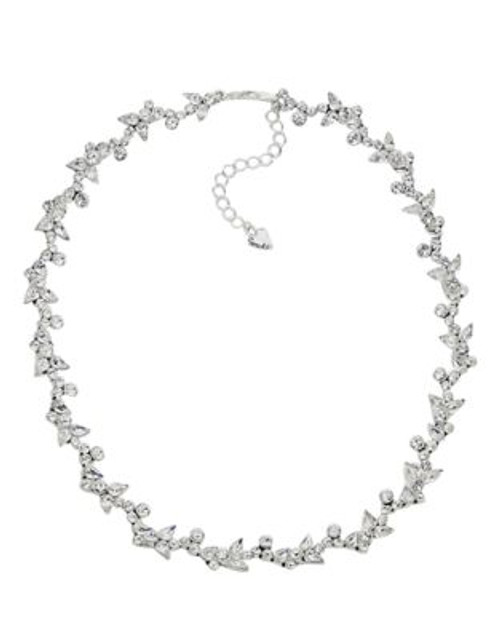 Carolee Floral Crystal Necklace - SILVER