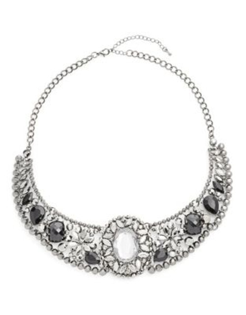 Expression Half Moon Collar Necklace - BLACK