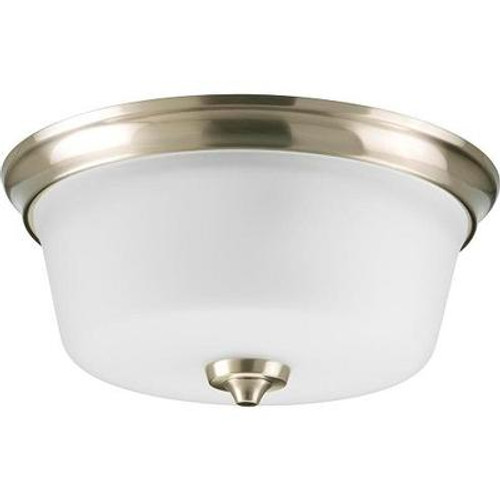 Lahara Collection Brushed Nickel 2-light Flushmount